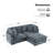 82.7” W Oversized Down-Filled 3-Seater Modular Sofa With Ottoman-122147909
