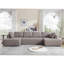 Canapé modulaire de 138,5 po, canapé en forme de U, salon, appartement, rembourré, canapé 6 places, canapé combiné libre (tissu en filet), tissu respirant, gris-121059944