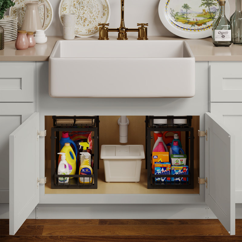 Ready-to-Assemble Kitchen Sink Base Cabinet, 34.5" H x 36" W x 24" D, Shaker Dove