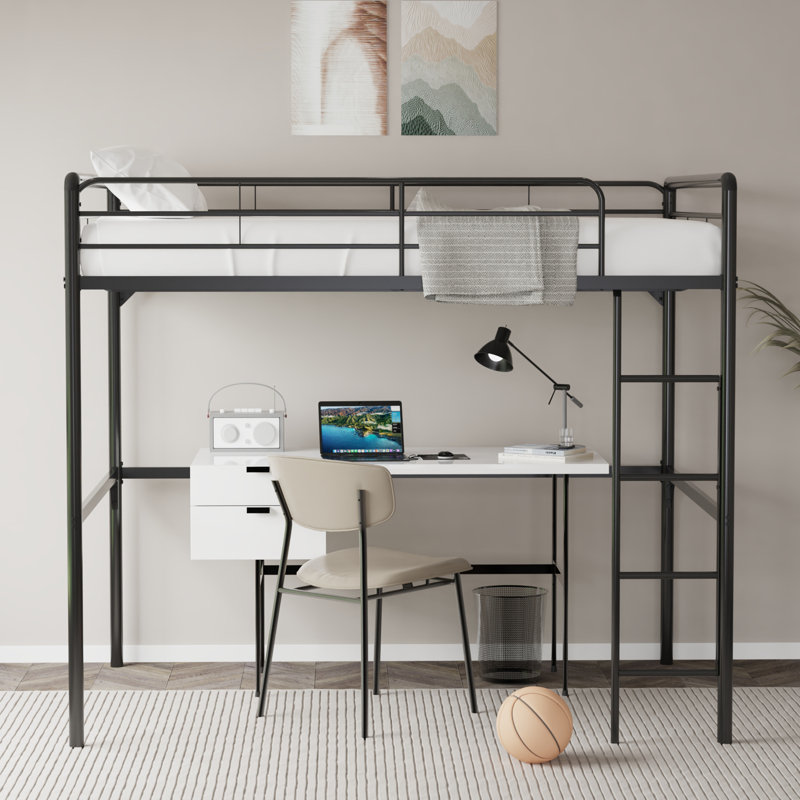 Lit mezzanine haut Daury, Lit double