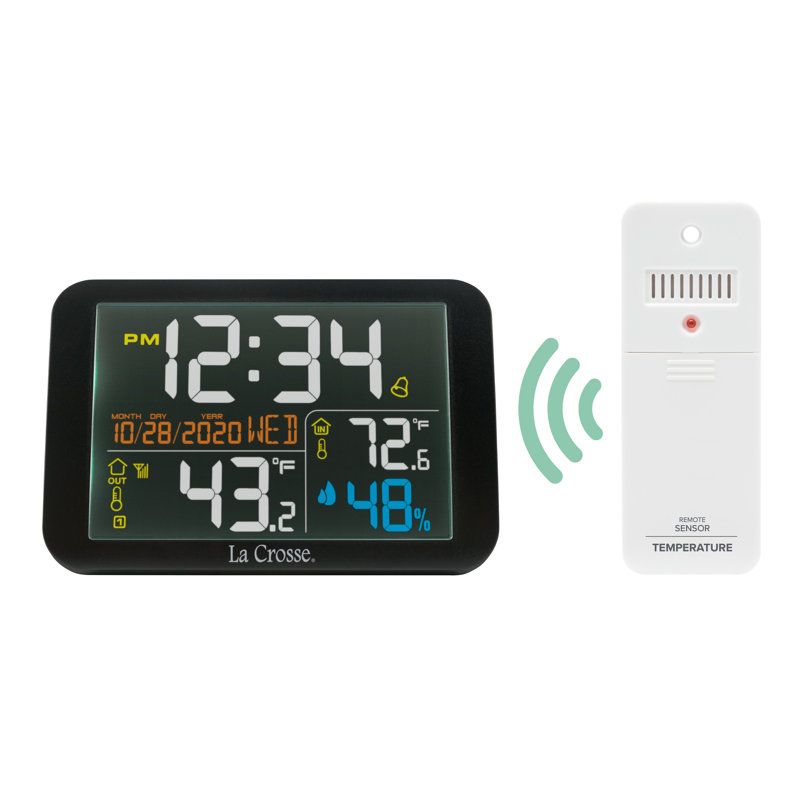 Digital Electric Tabletop Clock with Alarm in Black