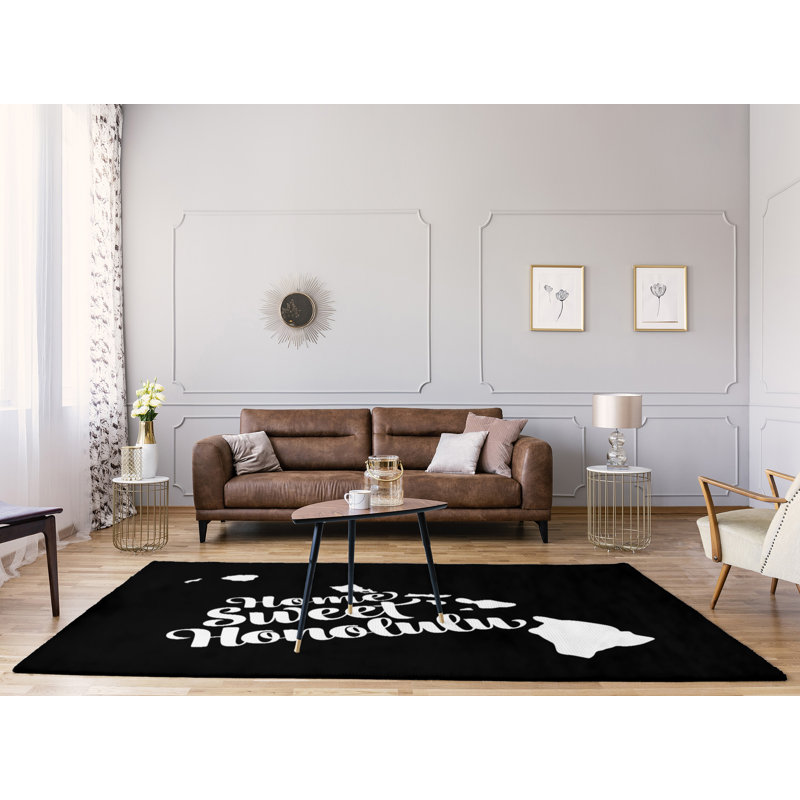 Tapis en poly-chenille honolulu hawaii, Rectangle 9 pi x 12 pi