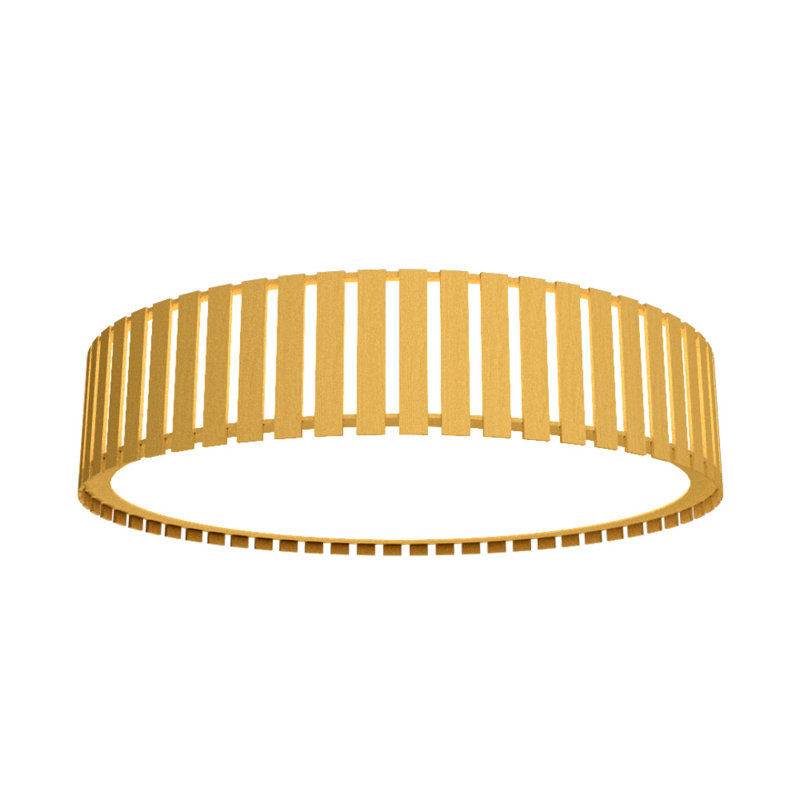 Ripado LED Flush Mount, 5.85" H x 23.4" W x 23.4" D, Organic Gold
