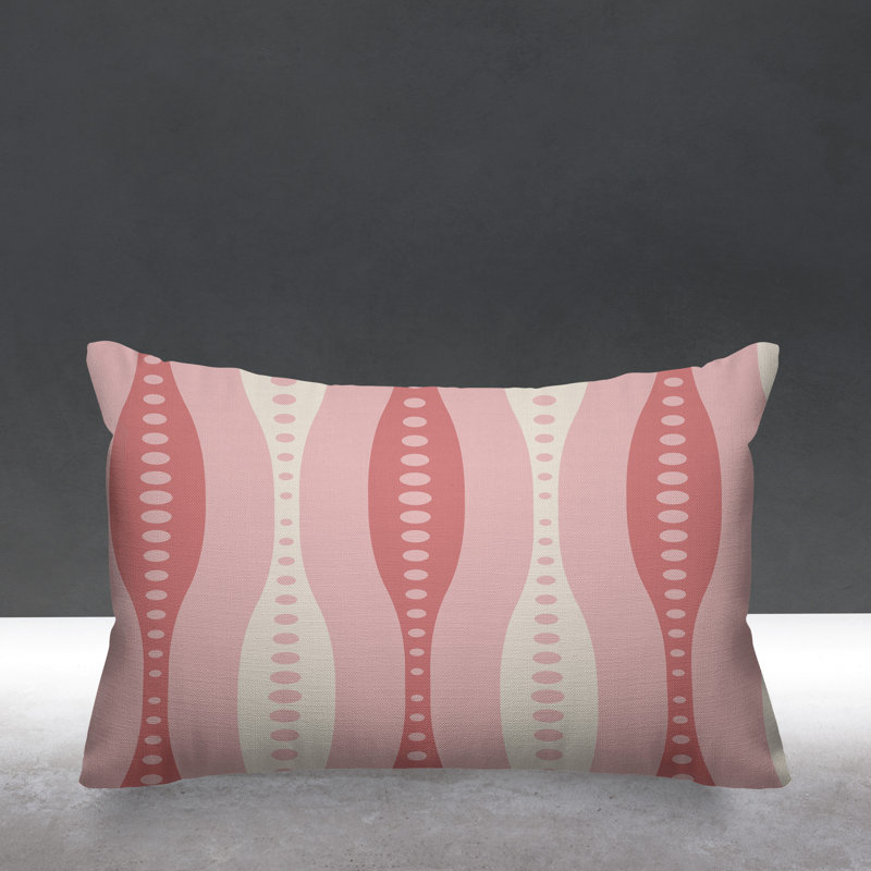 Housse et insert de coussin d'extérieur rectangulaire Jafa, Rose