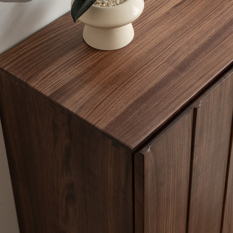Armoire à chaussures noire en bois massif 36 paires