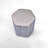 Fully Assembled Faux Leather and Textured Basketweave Round Ottoman-121118202