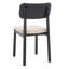 Chaise d'appoint noire Caleb