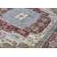 Wool Oriental Area Rug in Ivory/Rust/Light Blue