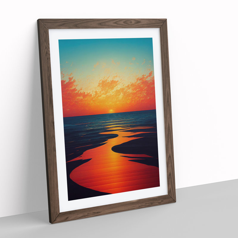 Sunset - Painting, 64cm H x 46cm W x 2cm D, White, Paper