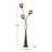 Campuzano Dried Plant Brown Floor Lamp with Decorated Orange Lamp Shades