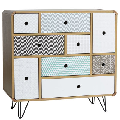 Mitford Solid Wood 80 cm W Chest of 9 Drawers