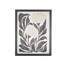 Cole et toile grise, art mural de salon blanc avec tiges et feuilles noires-1056558230