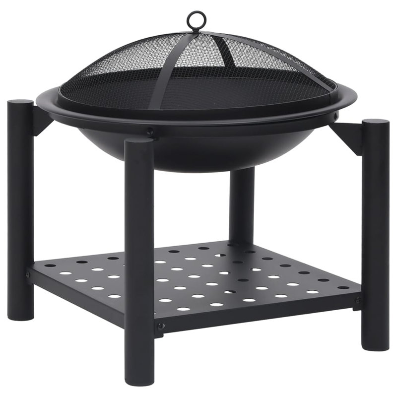 Toolleen Fire Pit with Poker 54x54x55 cm Steel