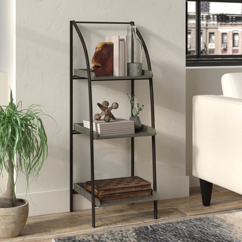 Bibliothèque échelle Ella Elaine, Black Iron / Ash Gris