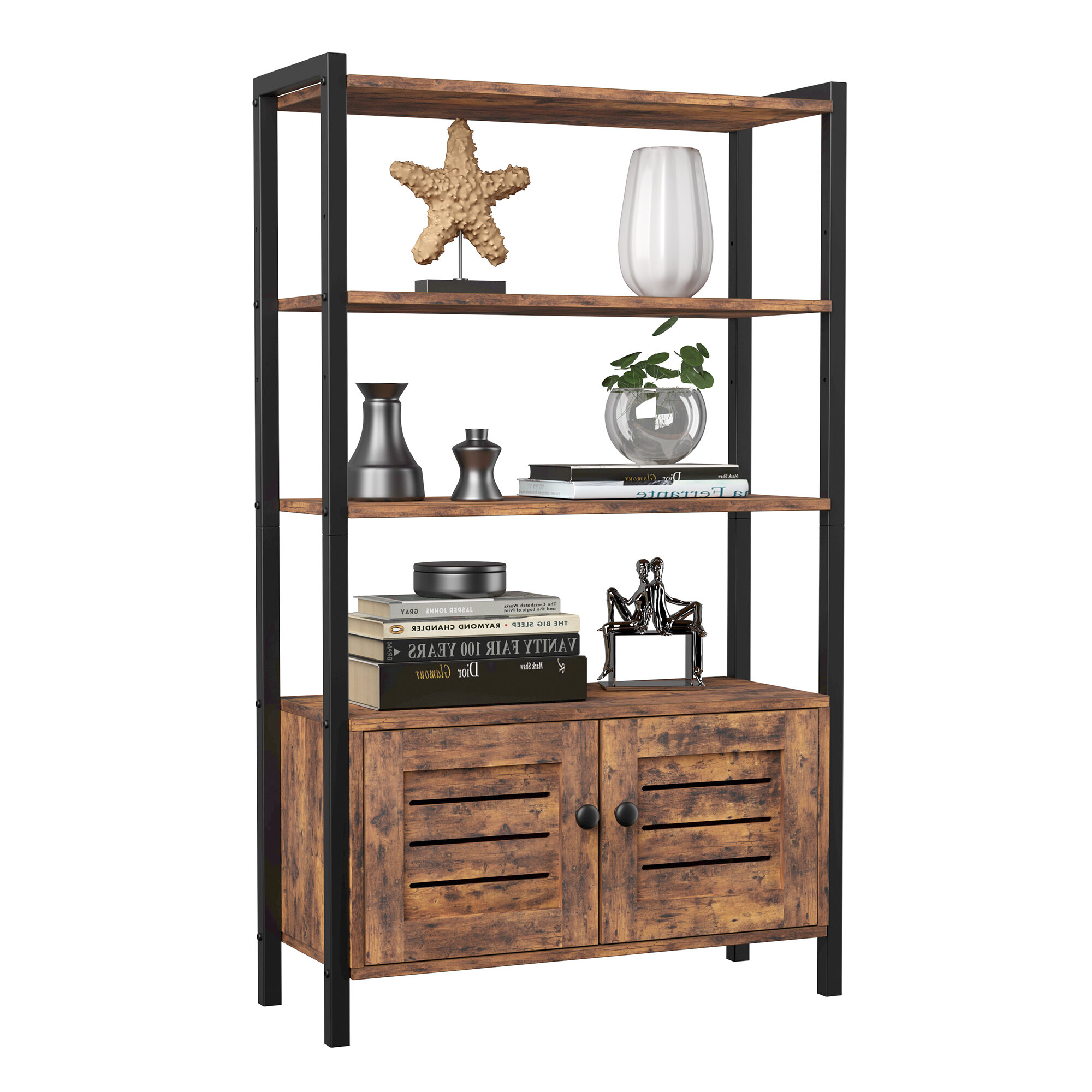 Meridian Industrial Style Freestanding Shelving Unit 