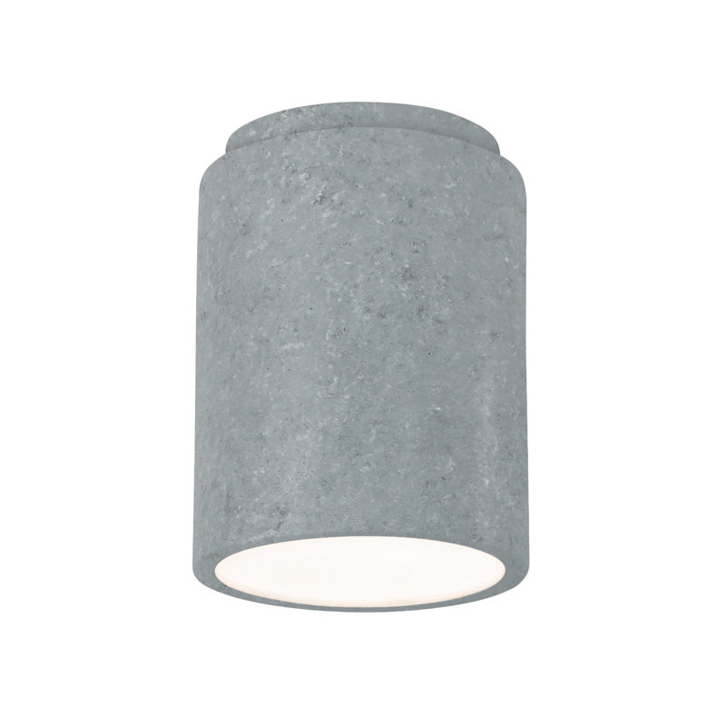 Sumatra Ceramic Flush Mount, Gray/White, LED (Integrated)
