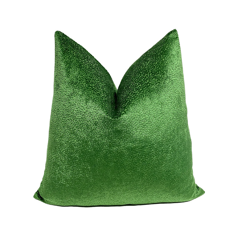 Housse de coussin Velvet Dots, H 20 po x l 20 po, Vert