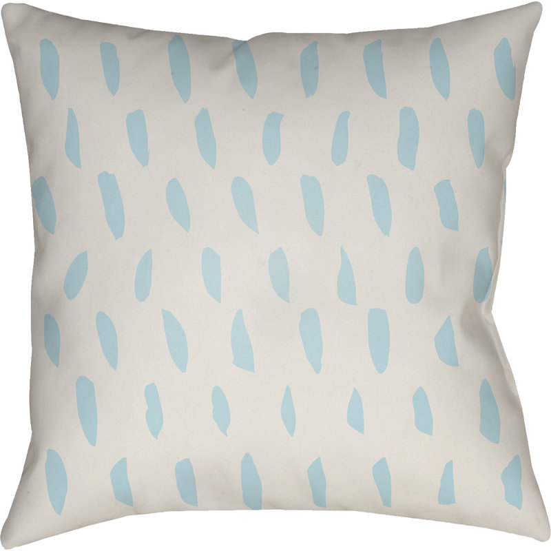 Indoor/Outdoor Throw Pillow, 18" H x 18" W x 4" D, Blue