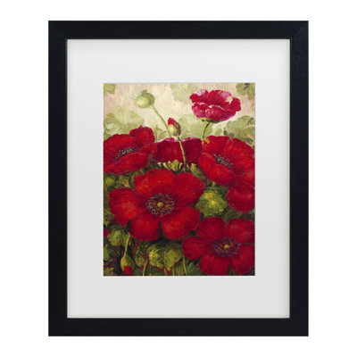 Rio «Poppies II», art encadré mat