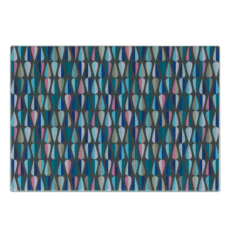 Multicolore planche à découper en verre trempé Ambesonne
