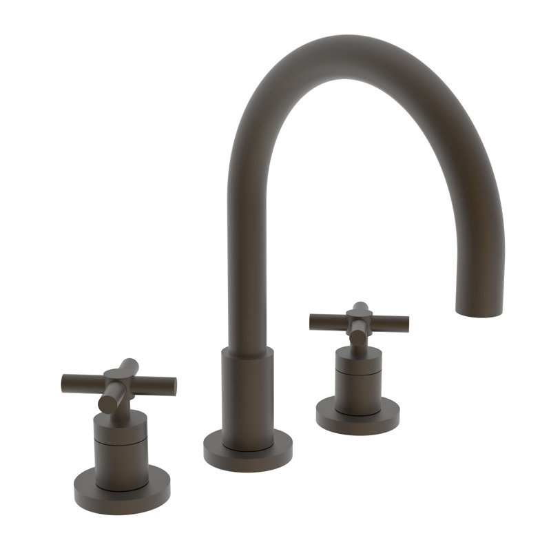 East Linear Double Handle Kitchen Faucet, Polished Nickel, Cross