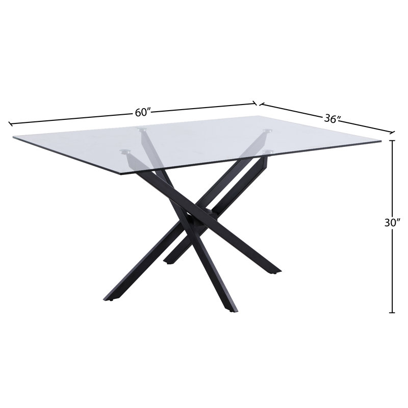 Xander 60'' Dining Table, Matte Black