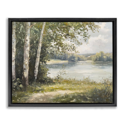 Cadre flottant Place To Relax Lake View, design par Petal Prints Design