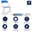 Chaise pliante en plastique Oliverson - capacité de poids de 650 lb - Chaise d'événement-926841849