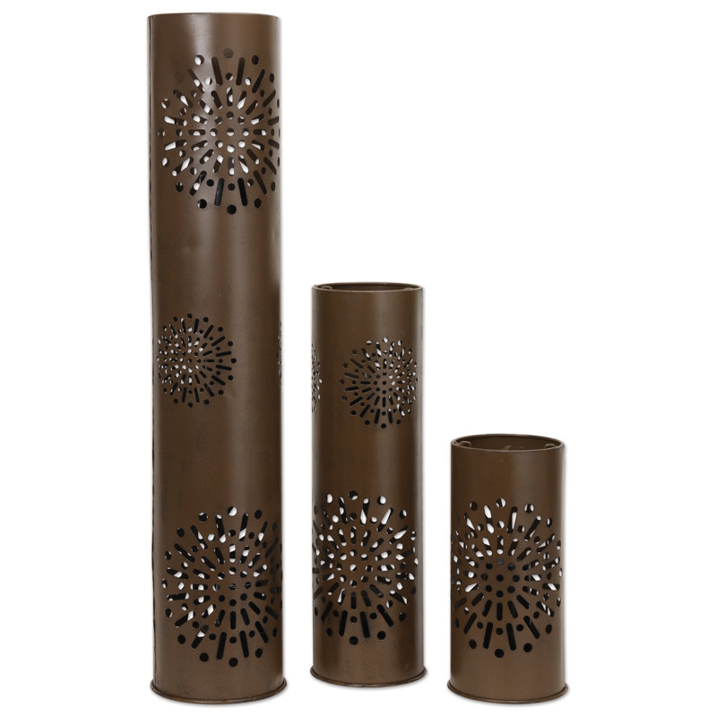 Starburst Hurricane Pillar Candle Holders