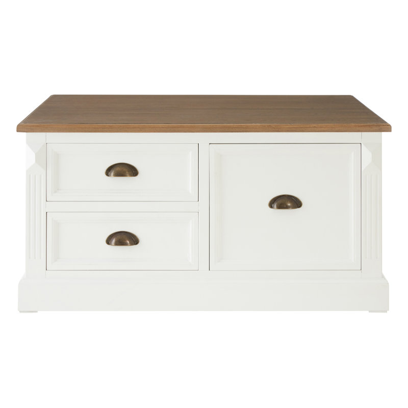 Scofield Solid Coffee Table with Storage