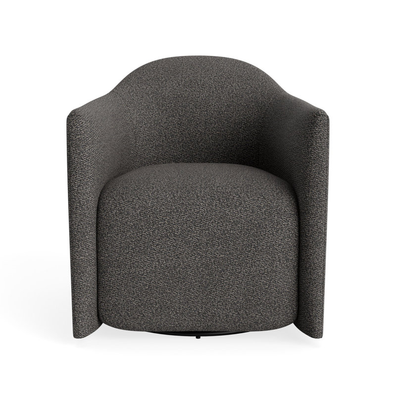 About Face Swivel Lounge Chair, Kelso Charcoal 100% Polyester