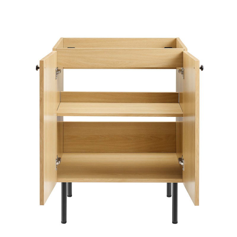 Chaucer Oak and Rattan 24" Single Bathroom Vanity Cabinet