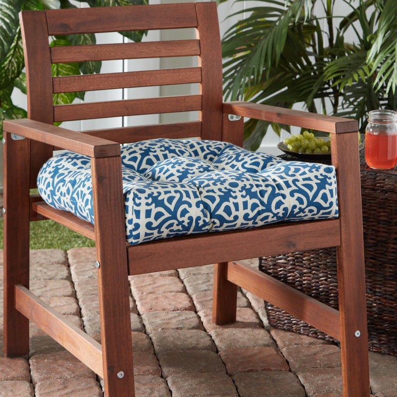 Coussin de chaise de salle à manger d'extérieur Shipton, 1, Indigo