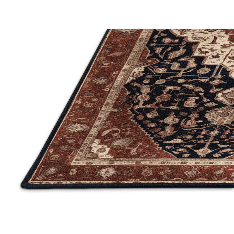Tapis brun lavable à la machine, Carré 4 pi