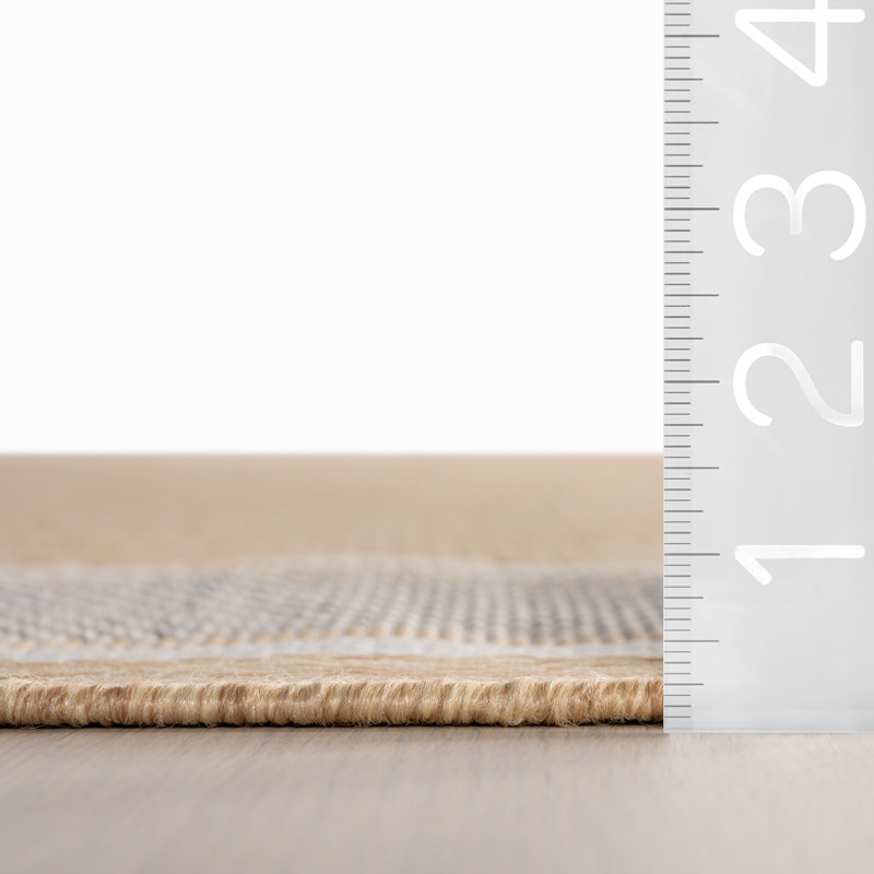  Tapis intérieur / extérieur Marienne, Gris, Rectangle de 5 pi x 8 pi
