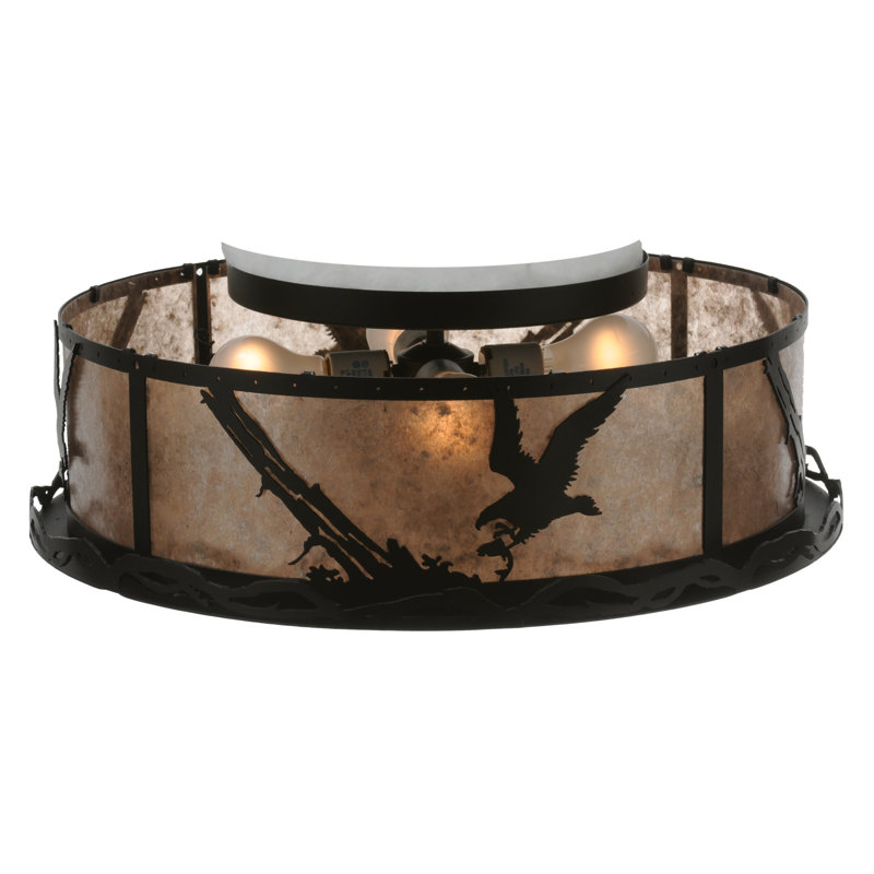 Rustic Lodge 4 - Light Flush Mount