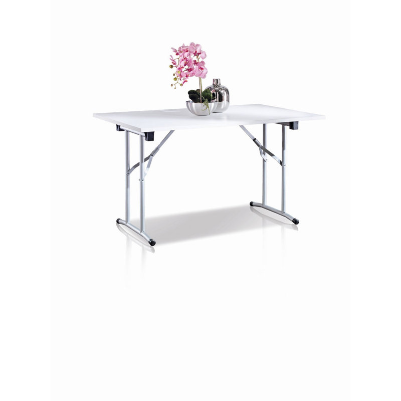 Rectangular Wood Folding Outdoor Camping Table , 125cm cm W 80cm cm D, White