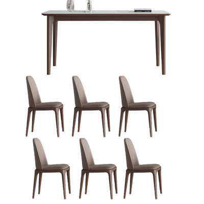 Modern solid wood rock plate dining table sets.