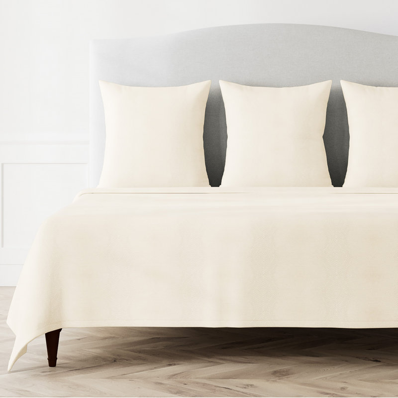 Vector Coverlet, King Coverlet, Ecru