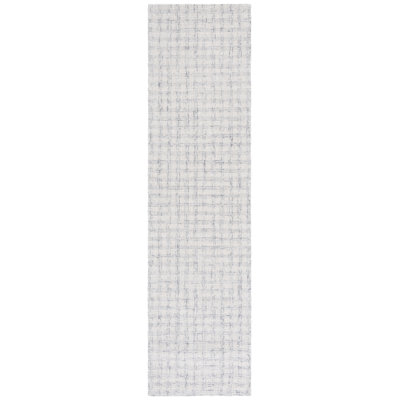 Tapis en laine / coton touffeté à la main ébène gris clair / ivoire