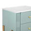 Table de bout cannelée en couleur, 2 tiroirs spacieux pour les objets personnels, design élégant, - support basculant, table de chevet facile à assembler avec textures horizontales et verticales sur le devant, rangement pour livres, métal-2067064944