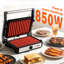 Machine à griller et à presser électrique Panini, machine à panini compacte à chauffage rapide de 850 W avec contrôle de la température, plaque chauffante antiadhésive à plat à 180 °, assiettes à steak de 9,2 po x 5,8 po, hamburgers