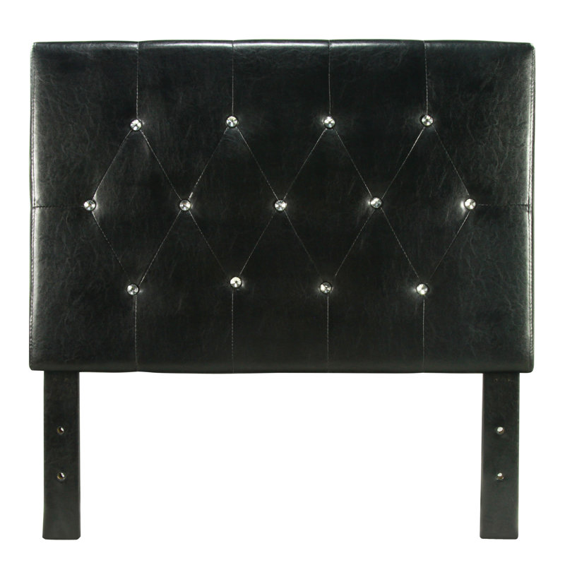 Devis Upholstered Headboard, Twin, Black