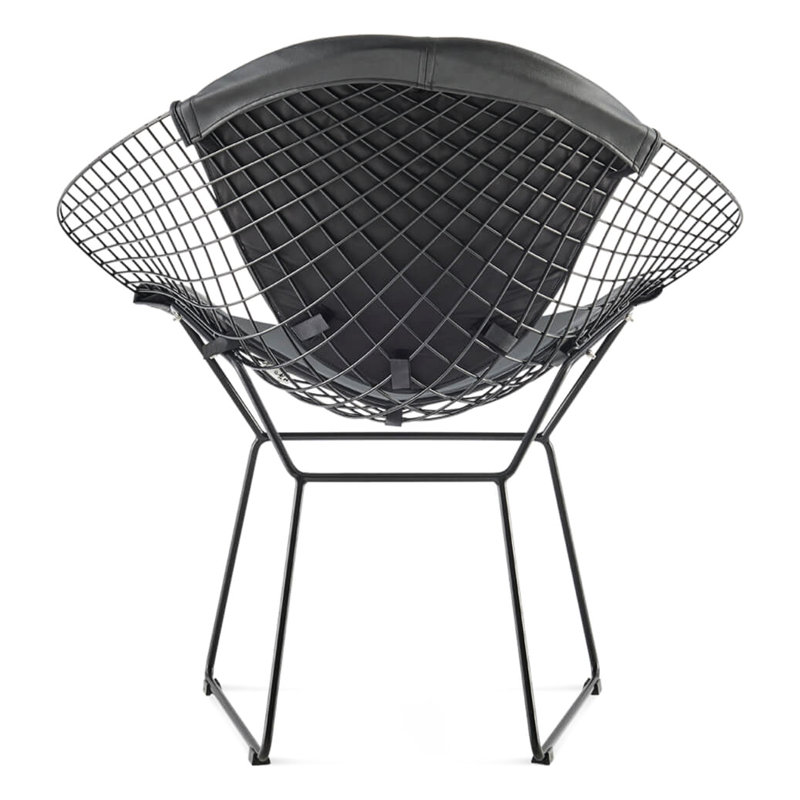 Chaise à cadre noir avec finition blanche, siège en tissu PU, procédé en fil d'acier dessiné à la main, profondeur de 33 pouces, largeur de 26 po, hauteur de 31 po, cadre de 23 lb, housse de siège et fil soudé, dans l'emballage