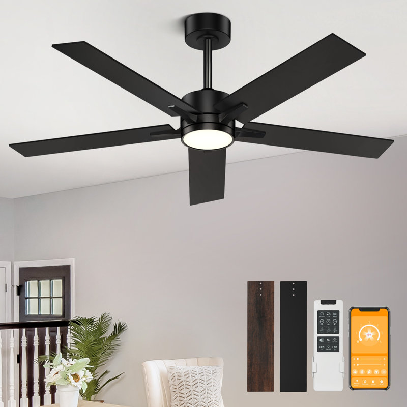 Ventilateur de plafond à intensité variable de 52 pouces avec lumières DEL et télécommande Aubyn