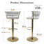 Upholstered Adjustable Height Counter Stool with Metal Frame-1067796060