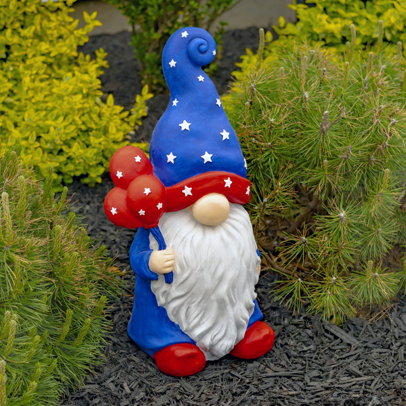 «The Americanos» 6 pièces assorties de gnomes de jardin patriotes américains