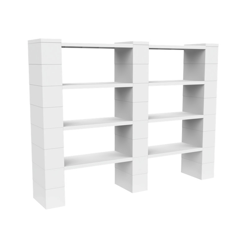 EverBlock 4 Level Double Shelving Kit, Clear