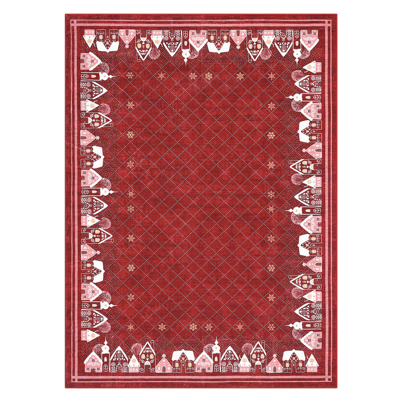 Plaid Washable Area Rug, 120*170cm