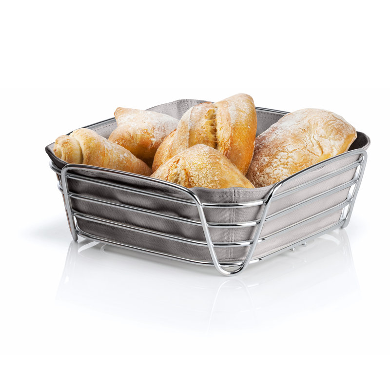 Delara Wire Serving Bread Basket, 9.8", Gray